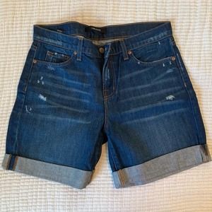 J Brand Distressed Denim Cuffed Jean Shorts